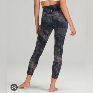 Lululemon align blue/pink tie die 25inch diamond die lunar rock